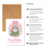 Cute Christmas Greeting for Cat Lovers - Grey Maine Coon